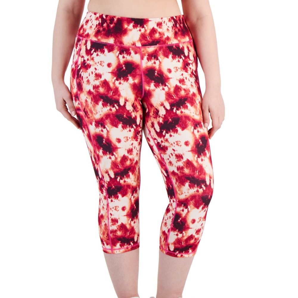 ID IDEOLOGY Compression Printed Crop Side Pocket Leggings NWT